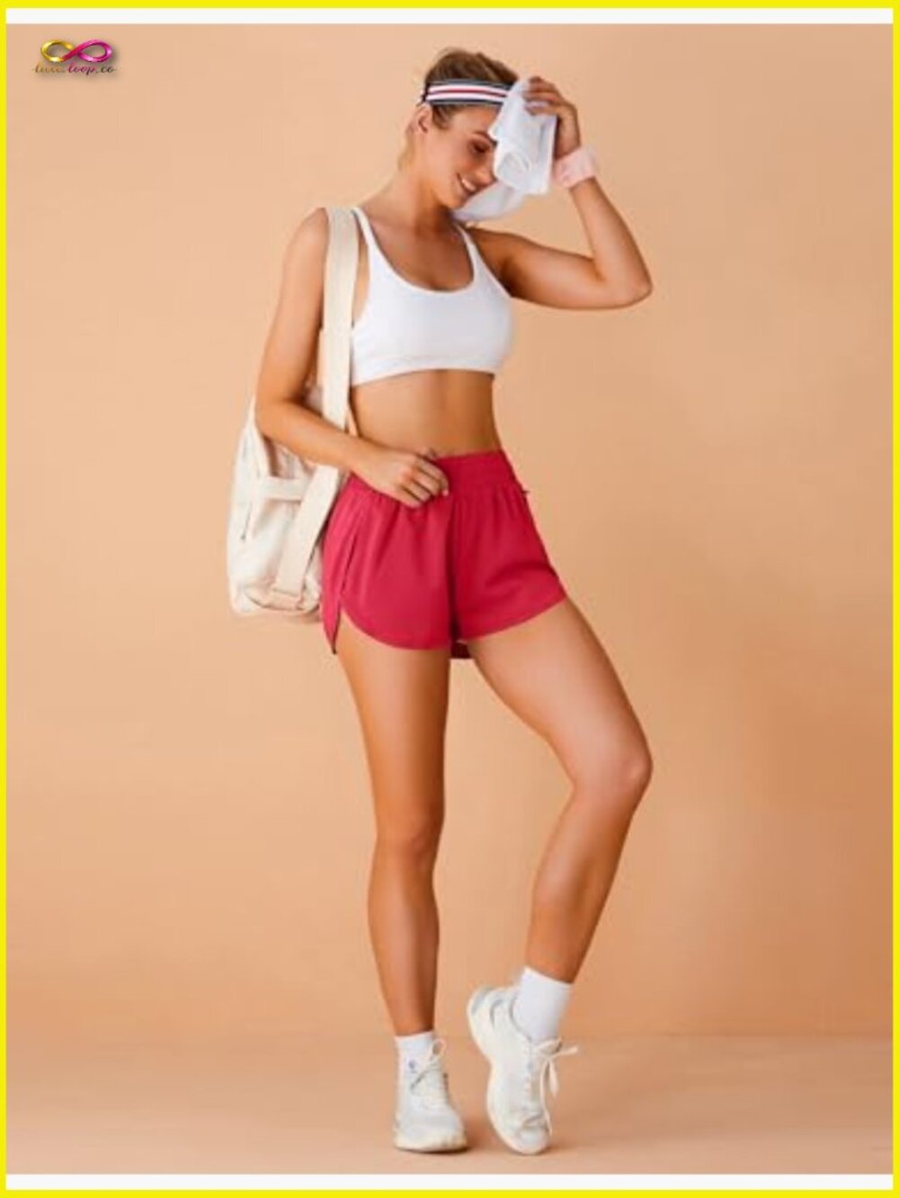Quick-Dry Running Shorts with Pockets High Rise Active Workout Layer - Picture 3 of 7